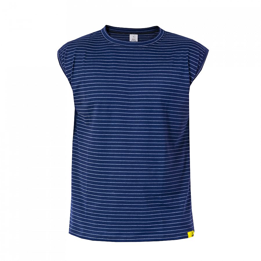 Tričko PXT Antistatic wear tm.modré bez rukávů "U" 160 g/m2, vel. S - Obrázek Tričko PXT Antistatic wear tm.modré bez rukávů "U" 160 g/m2, vel. S - Obrázek